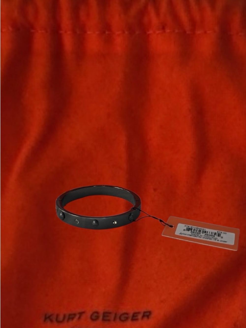 Kurt Geiger NWT - Black Stud-Embellished Bangle - Picture 4 of 5
